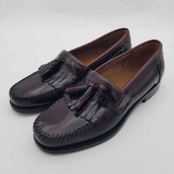 G.H. Bass & Co Weejuns Jeremy Burgundy Leather Tassel Loafers Men\'s 8.5 D main image 7